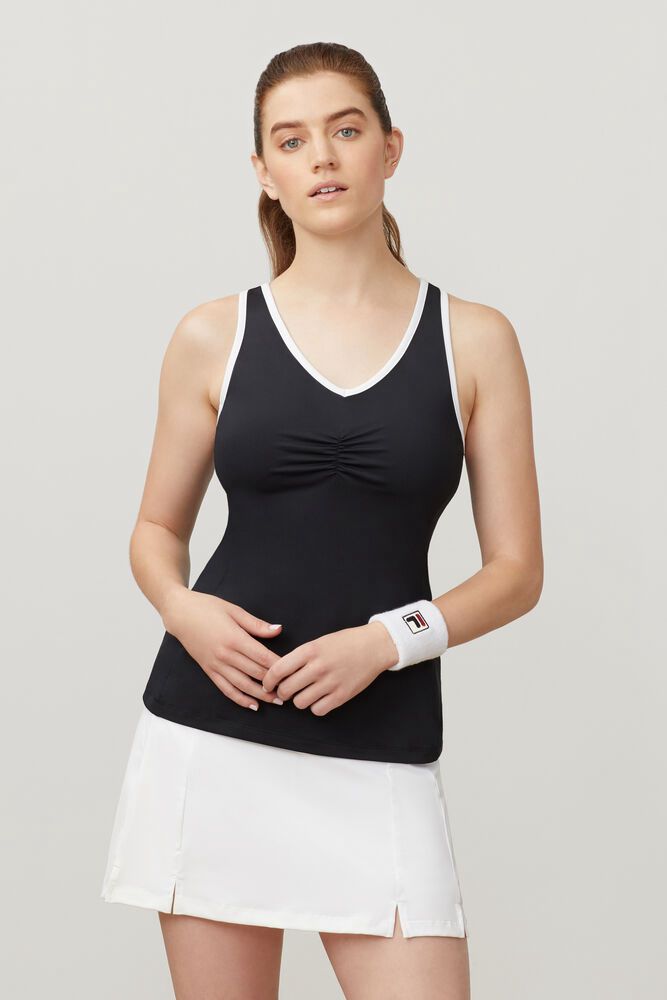 Fila Racerback Tank Top Black - Womens - 43502QSLB